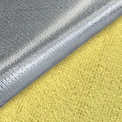 Aluminised para-aramid fabric with high mechanical strength