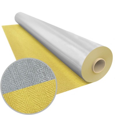 Para-aramid fabric with aluminium powder coating
