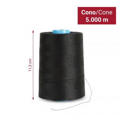HILO DE IGNÍFUGO CON FIBRAS DE META ARAMIDA NEGRO