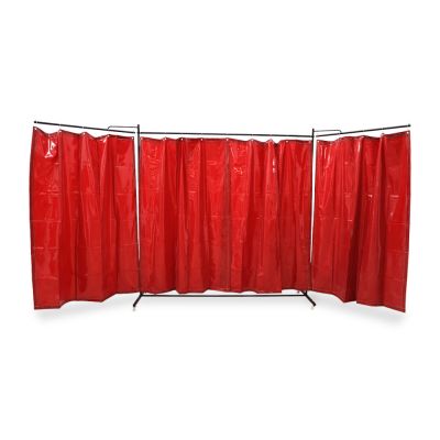 Curtains for lightweight welded screen structure