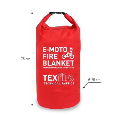 E-MOTO-FEUERSCHUTZDECKE FÜR ELEKTROMOTORRAD-MASSNAHMEN