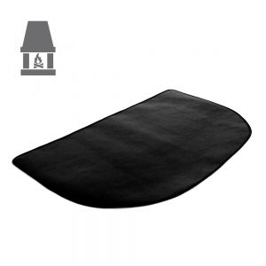 Semi-circular fire resistant carpet for fireplace