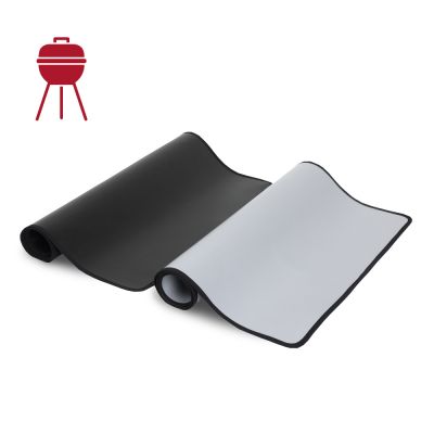 ALFOMBRA IGNÍFUGA PARA BARBACOA COLOR NEGRO Y GRIS