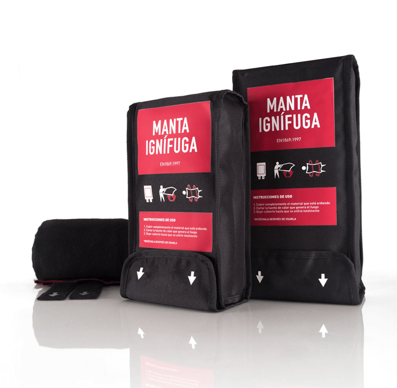 Manta ignífuga de emergencia, manta ignífuga de 1,43 m, manta de seguridad  ignífuga, manta ignífuga diseñada a medida Jadeshay A