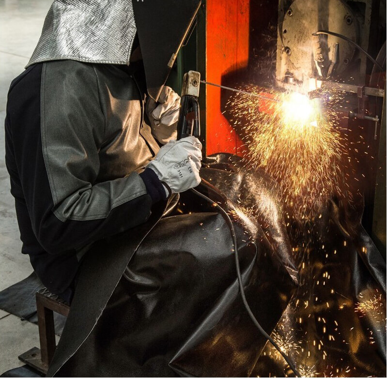 Chaqueta de soldadura de cuero, resistente al calor y al fuego, chaqueta de  seguridad para el trabajo